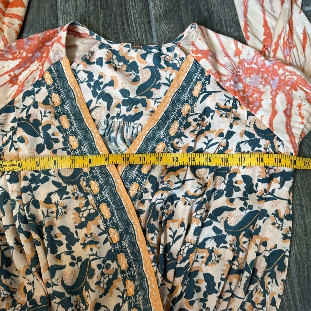 Free People Long Sleeve Cruisin Together Printed Blouse Women's Size S